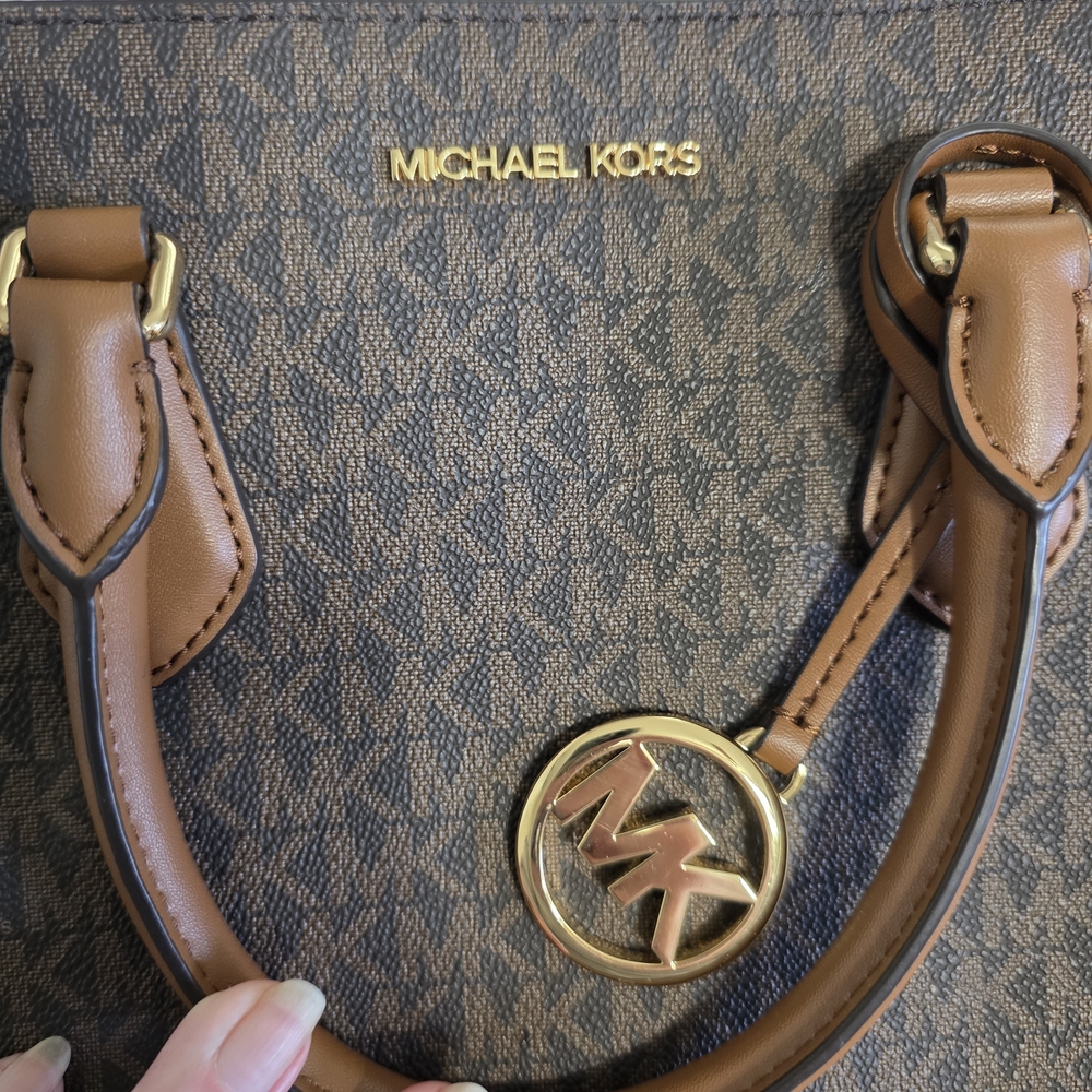 Michael Kors Brown Signature Logo Satchel